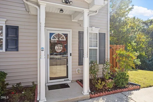 a view of a door of the house