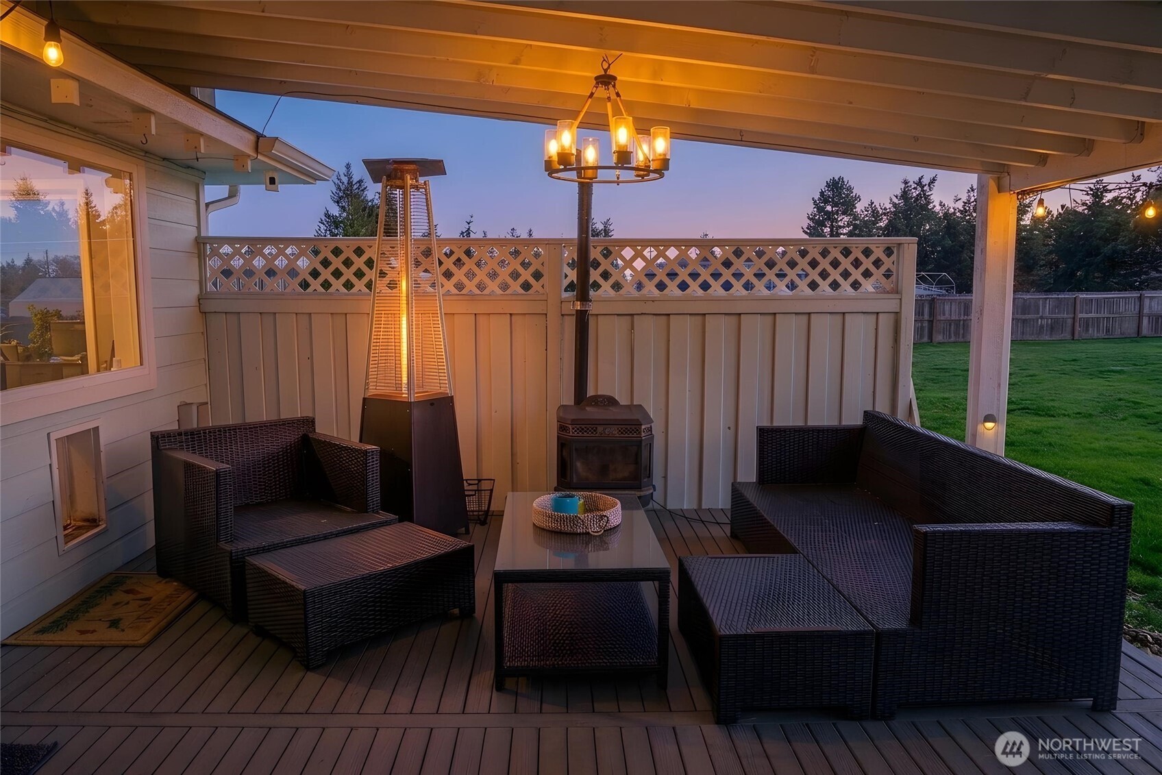 787 North Kendall Road Sequim, WA 98382 - Photo 17 of 40 a view of a couches on the deck