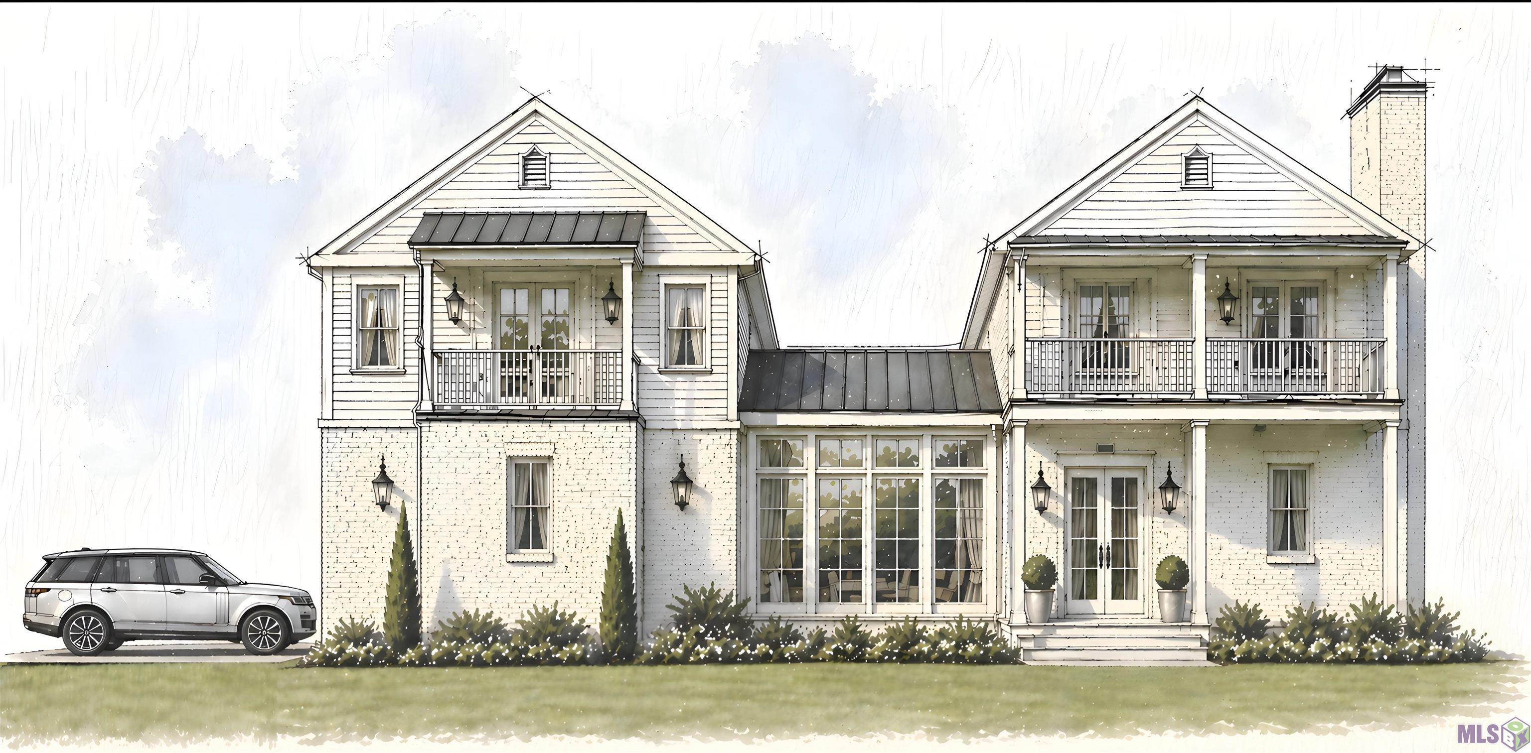 122 LSU Avenue Baton Rouge, LA 70808 - Photo 2 of 11 Rendering of 3.200 sq.ft. house on Lot