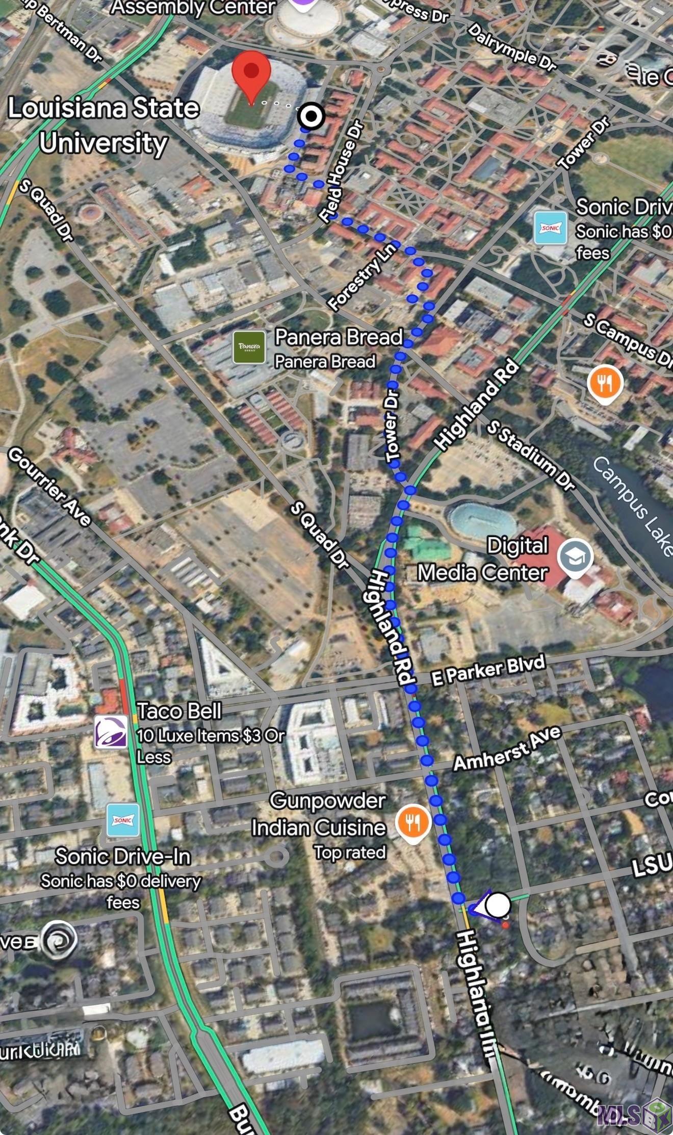 122 LSU Avenue Baton Rouge, LA 70808 - Photo 8 of 11 Walking Route to Tiger Stadium