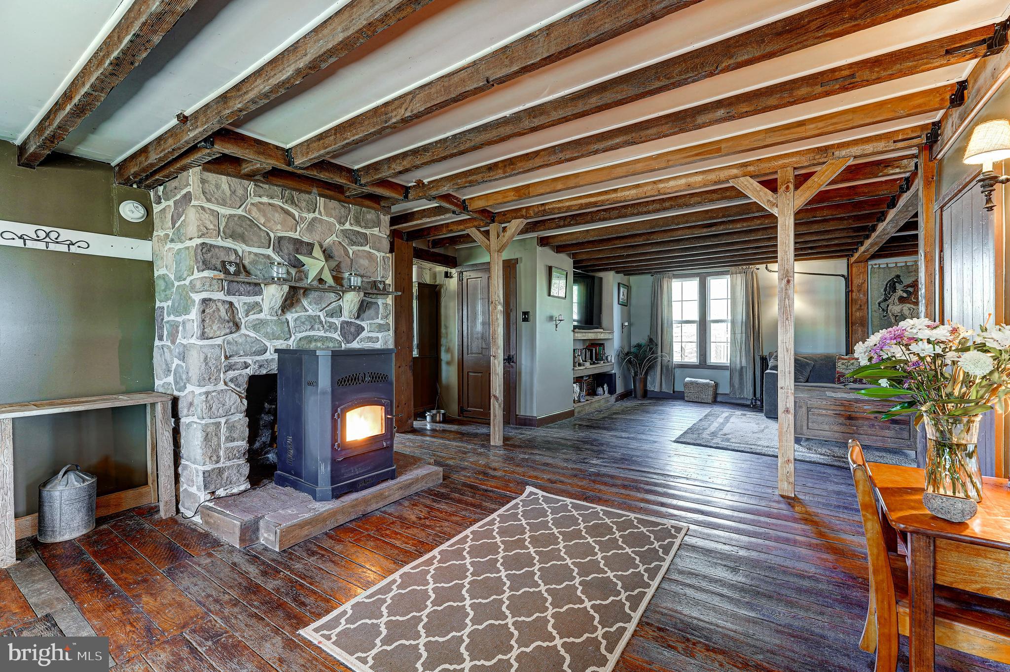 3335 Newark Road Lincoln University, PA 19352 - Photo 10 of 46 Open Living Room with Pellet Stove