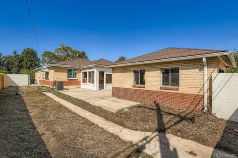 a view of a house with a patio