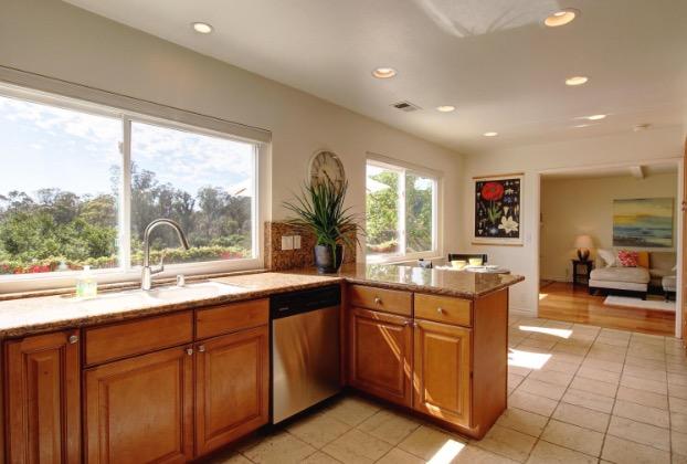 751 Skyview Drive Santa Barbara, CA 93108 - Photo 11 of 31 a kitchen with a sink and large window