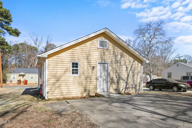 a view of a house with a patio