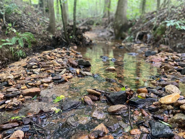 a view of a large yard with lots of green space