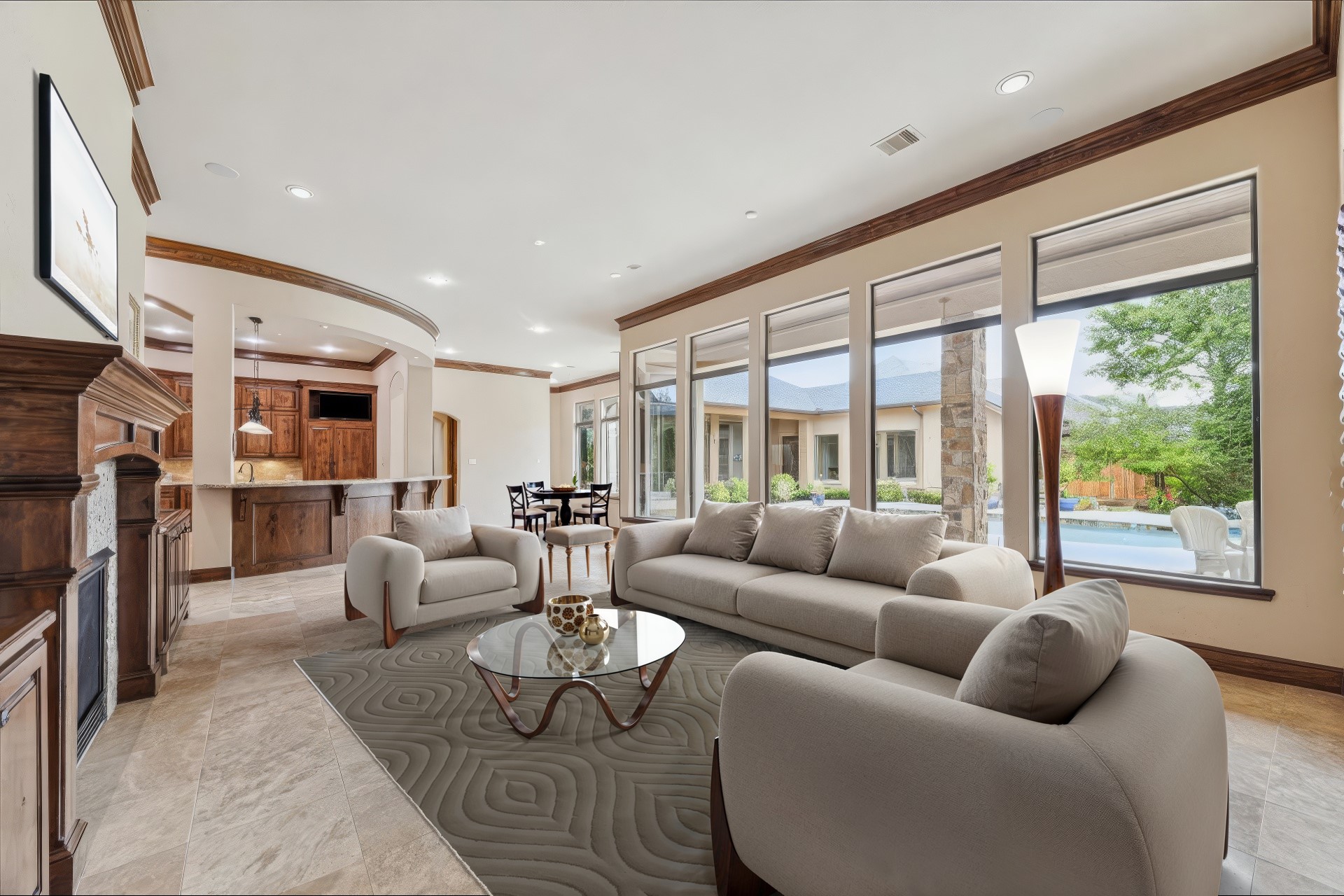 7611 Morgans Pond Court Spring, TX 77389 - Photo 8 of 50 a living room with furniture and a large window