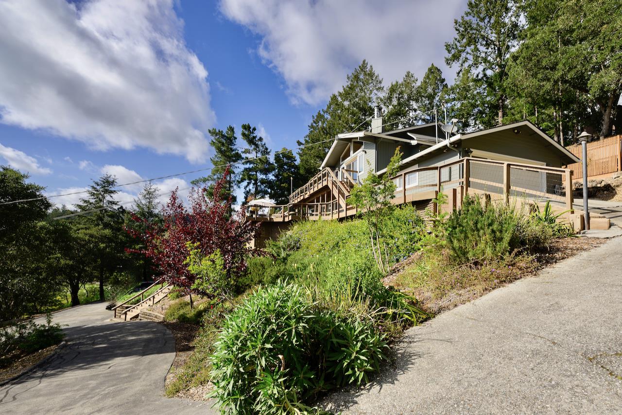155 Rabbits Run Road Santa Cruz, CA 95060 - Photo 102 of 113 a view of a house with a yard and garden