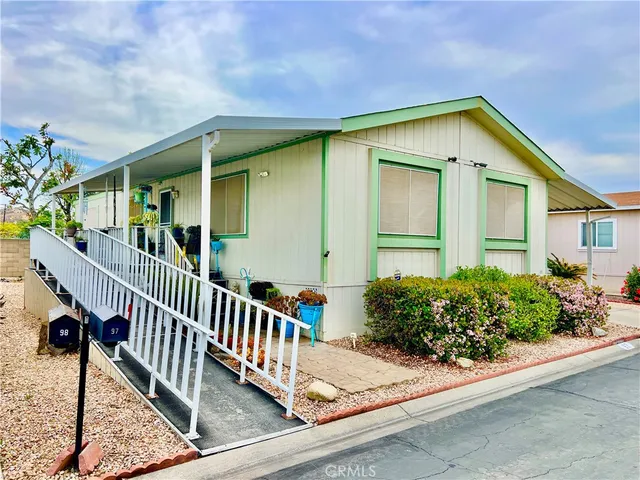 front view of house with deck