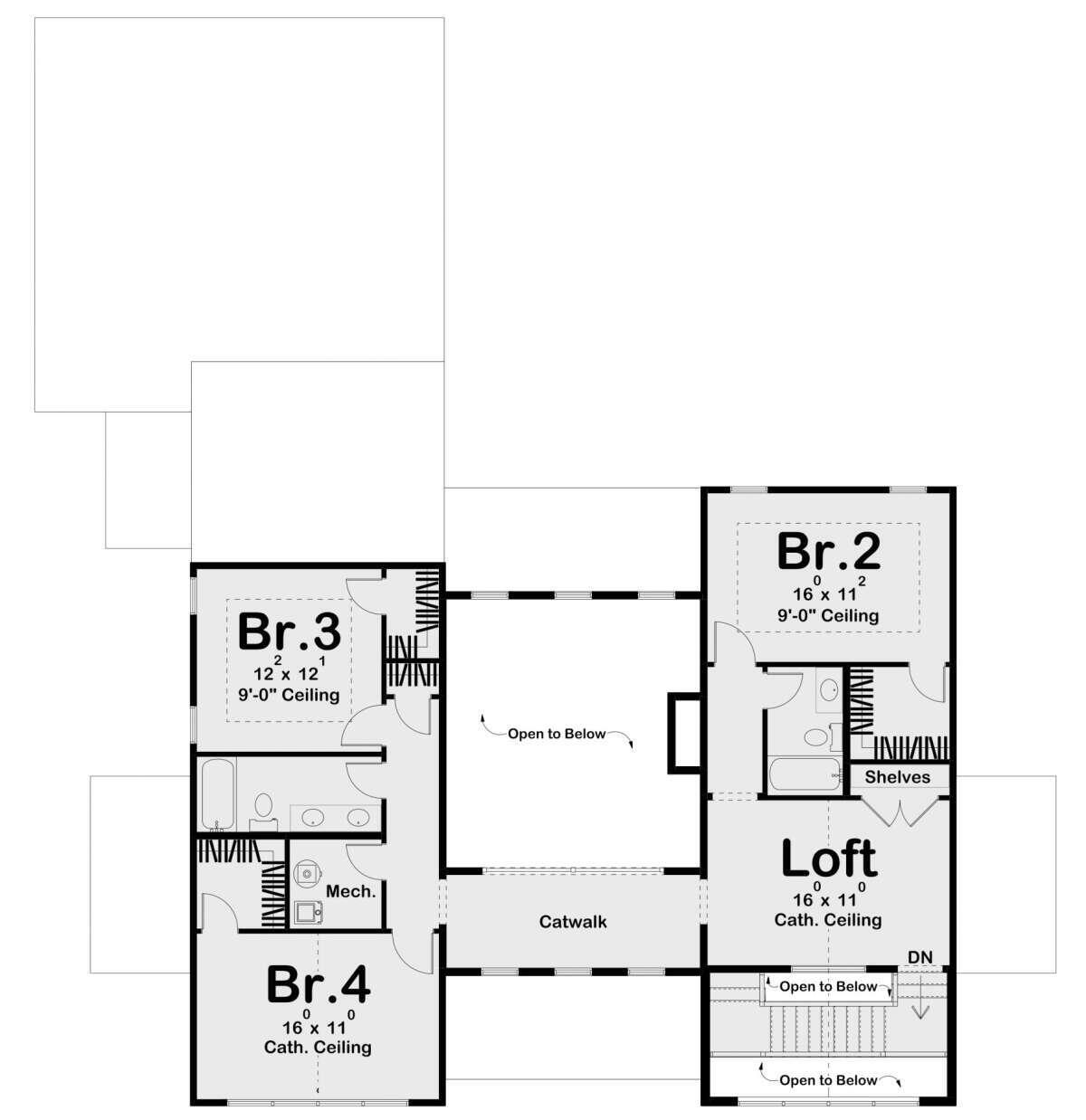 1060 Topside Road Louisville, TN 37777 - Photo 6 of 31 Blueprint of Second Floor