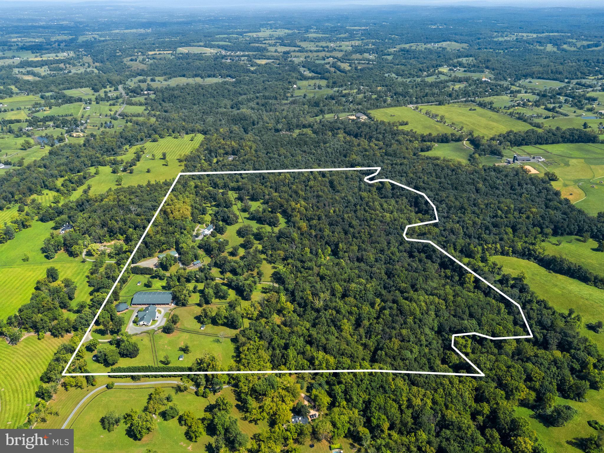 1663 Hatchers Mill Road Marshall, VA 20115 - Photo 59 of 60 Aerial outline of property with creek all on right
