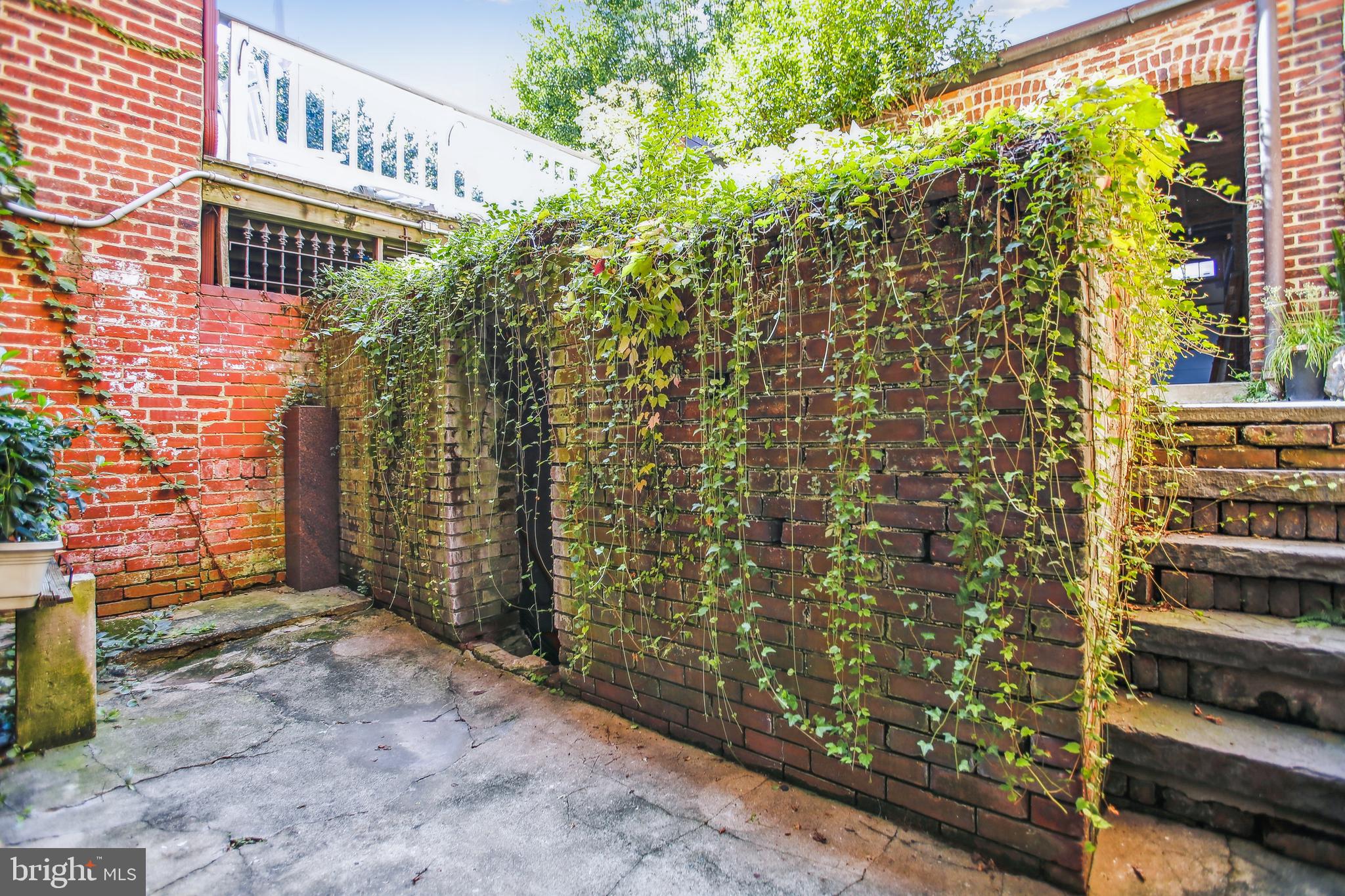 1252 10th Street Northwest Washington, DC 20001 - Photo 45 of 58 Brick wall entrance to smoke house or root cellar