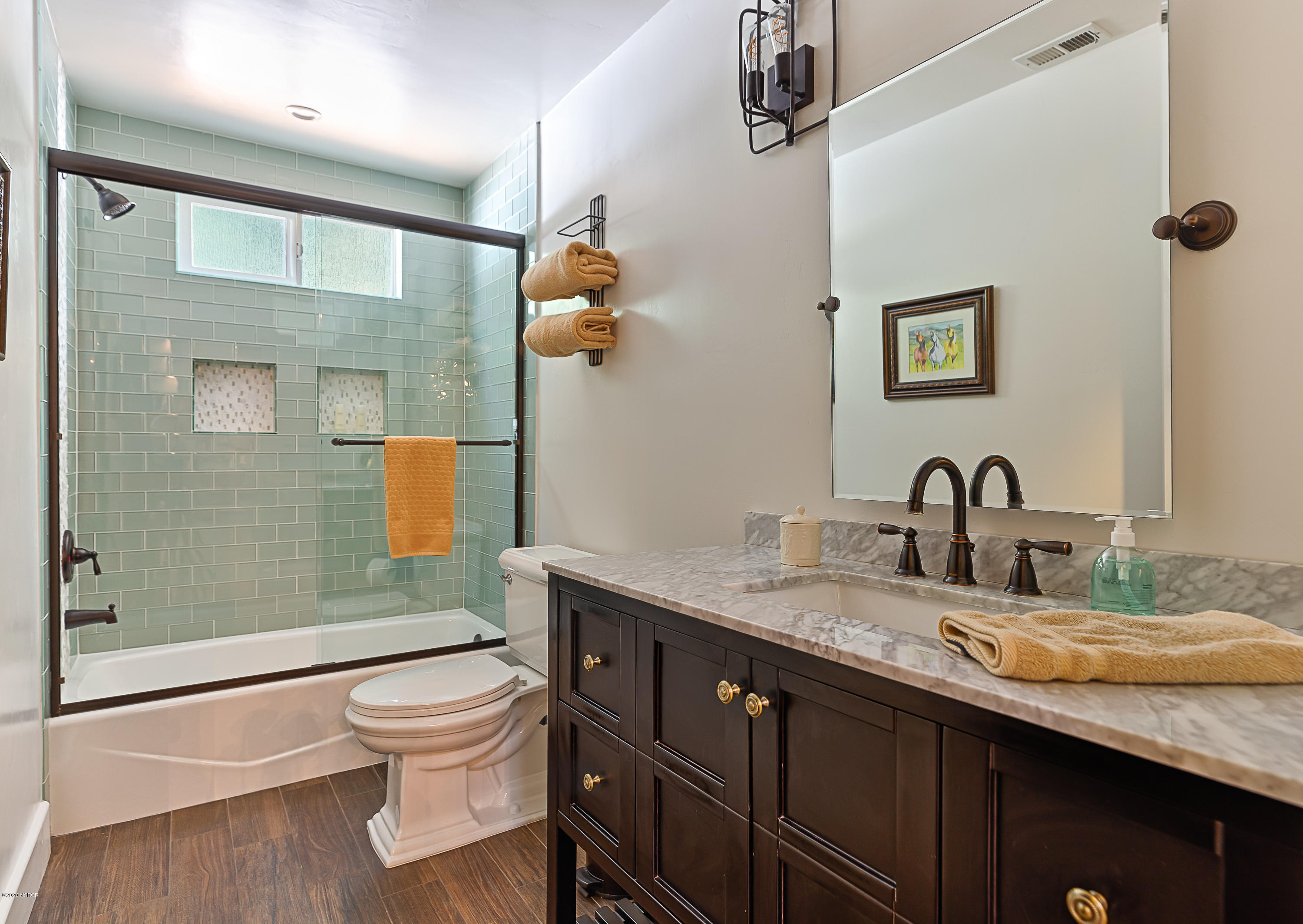 2550 Elk Grove Road Solvang, CA 93463 - Photo 15 of 28 a bathroom with a granite countertop sink toilet and shower