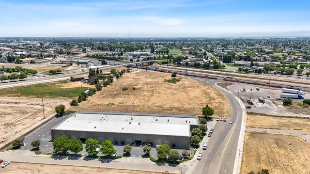 an aerial view of a city
