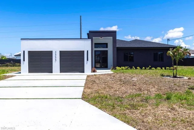 a front view of a house
