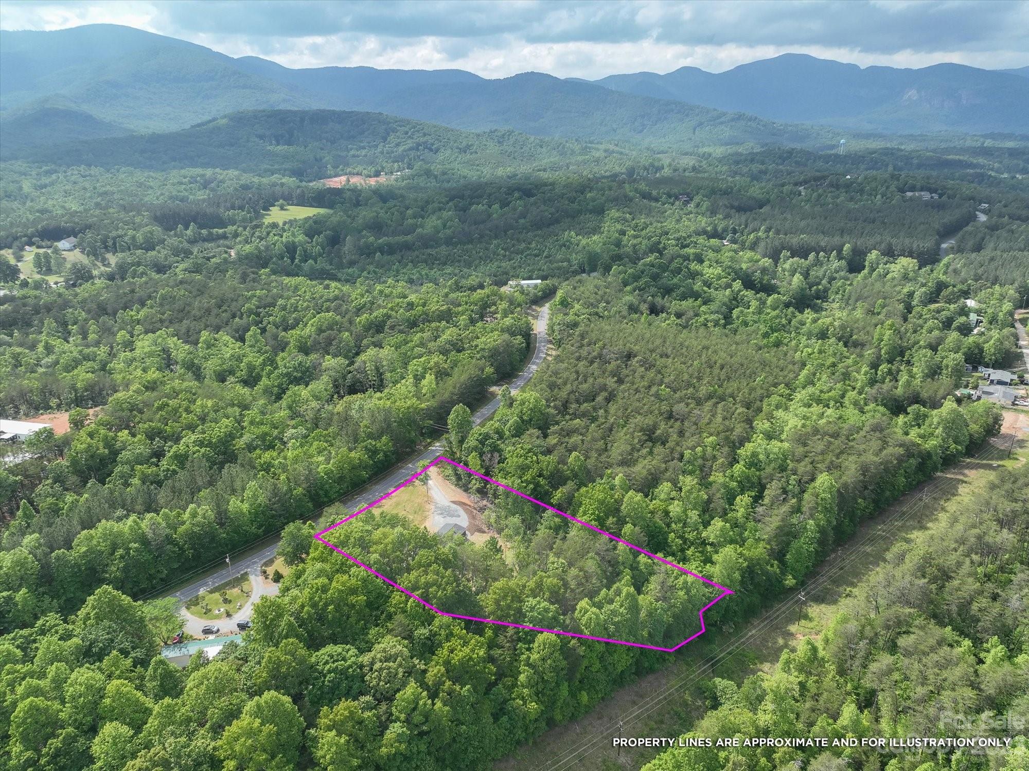 175 King Stepp Road Mill Spring, NC 28756 - Photo 31 of 46 a view of a lush green hillside and a houses