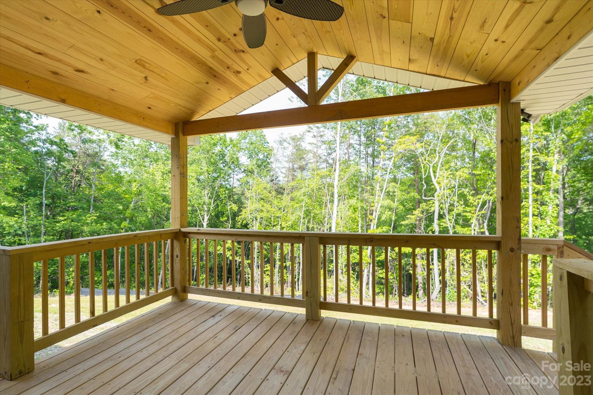 175 King Stepp Road Mill Spring, NC 28756 - Photo 6 of 46 a view of wooden balcony with wooden floor