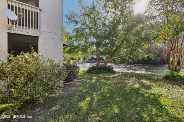 a view of a yard in front of house
