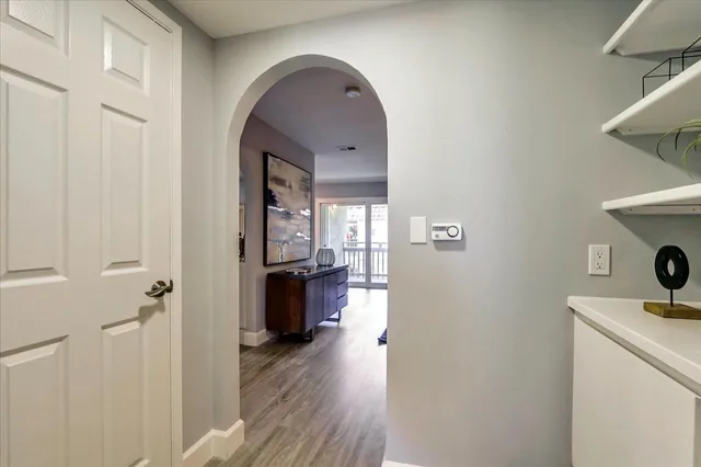 a view of livingroom with furniture and wooden floor