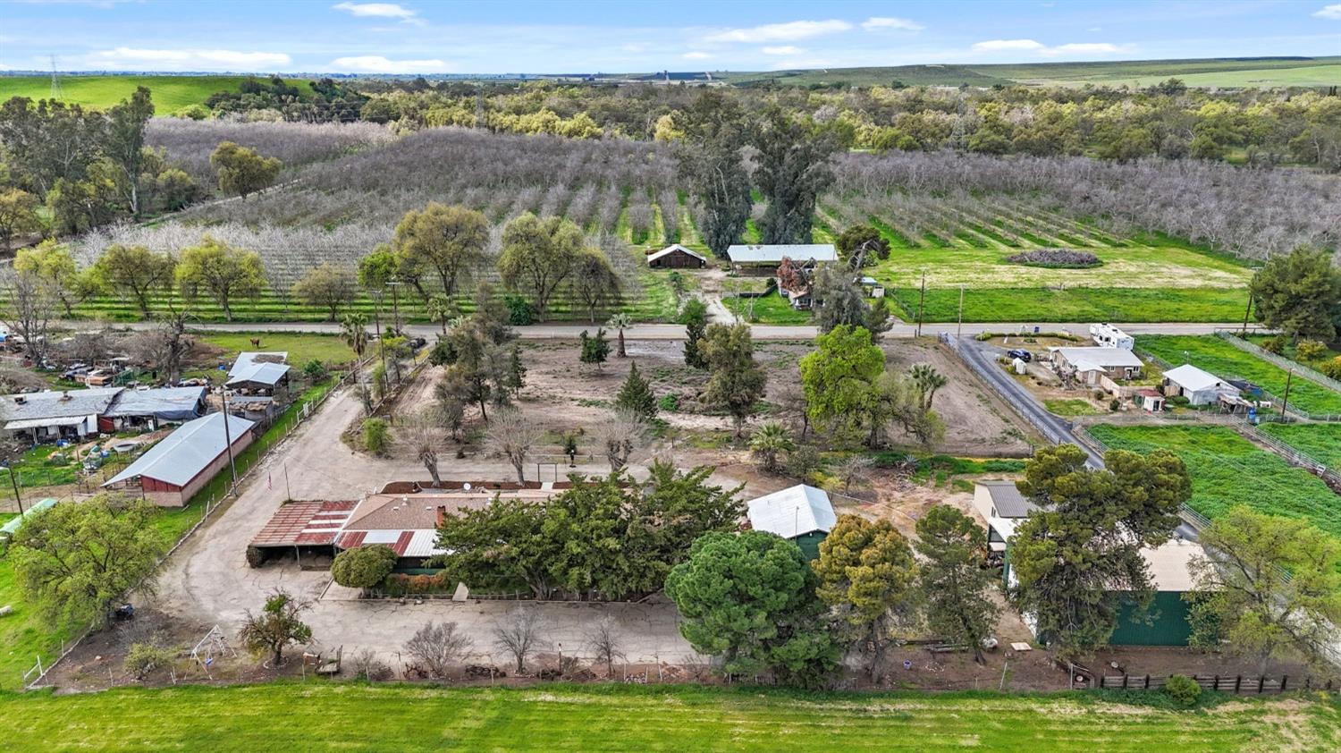 2244 Tivy Valley Road Sanger, CA 93657 - Photo 43 of 44 an aerial view of a house with yard swimming pool and outdoor seating