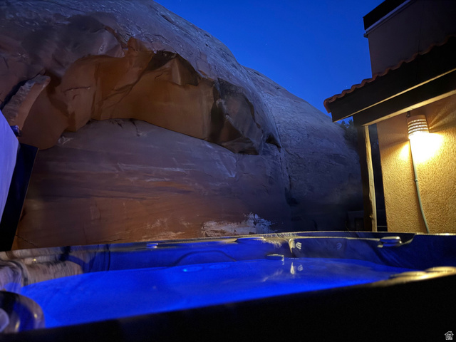 3439 Westwater Road Moab, UT 84532 - Photo 13 of 64 View of pool at twilight