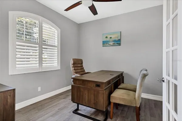 a room with furniture and window