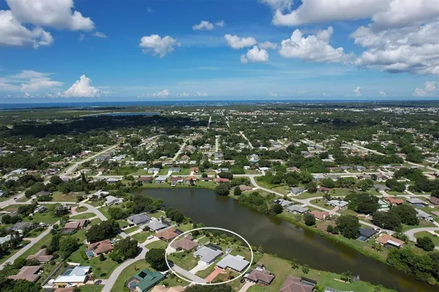 an aerial view of a city