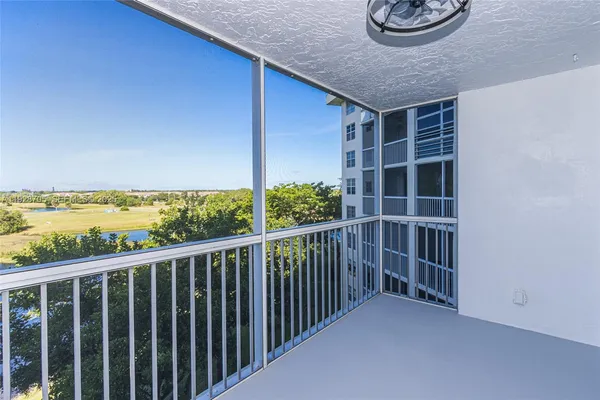 a view of a balcony