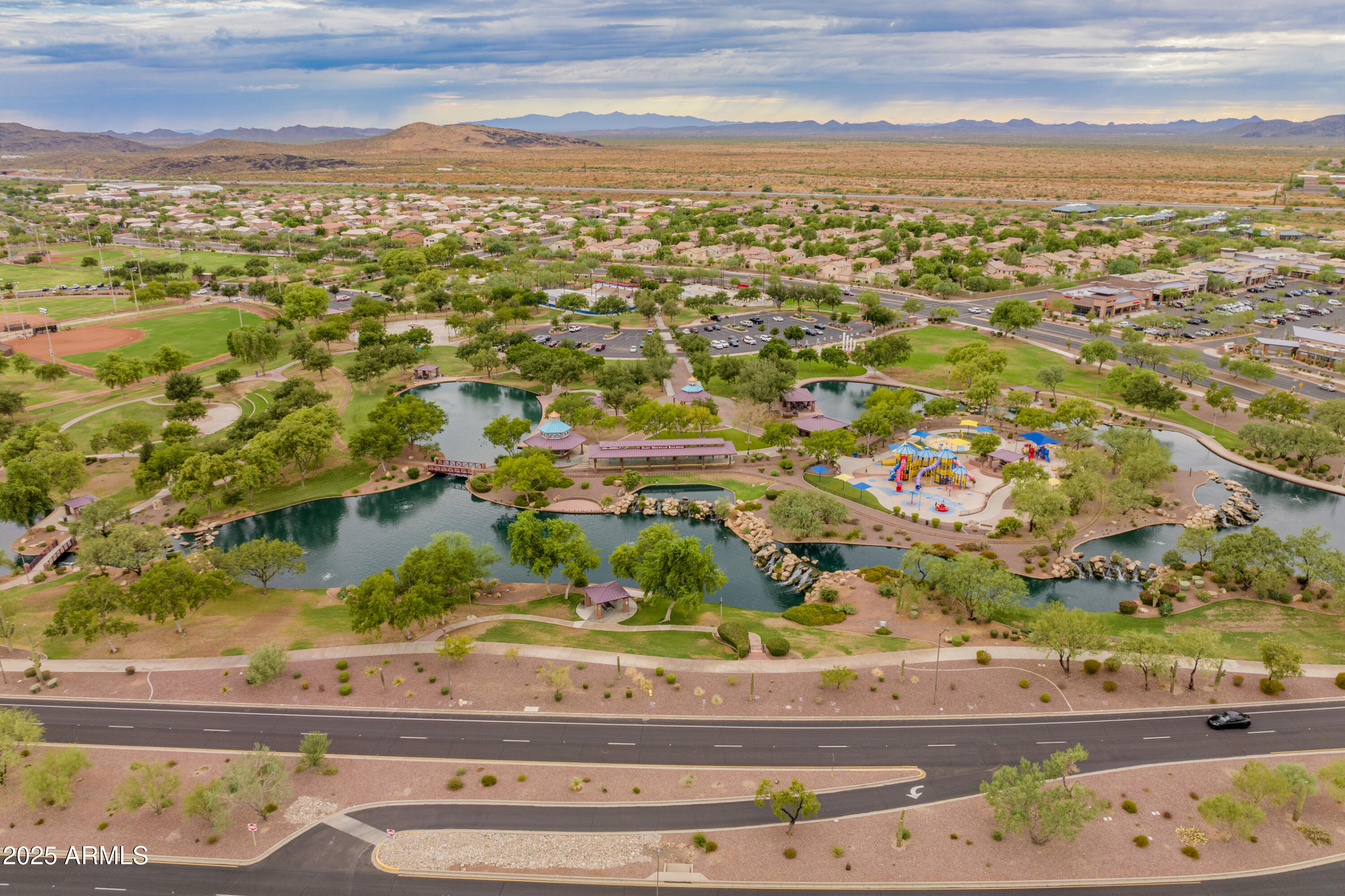 3138 West Ravina Lane Anthem, AZ 85086 - Photo 27 of 38 an aerial view of residential houses with outdoor space