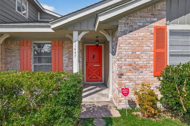 a front view of a house with entryway