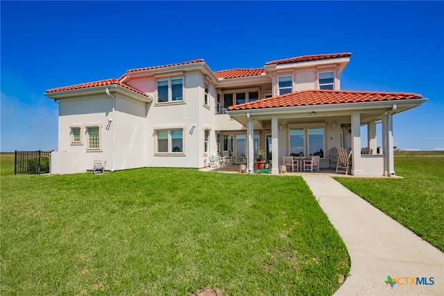 swimming pool with an ocean view
