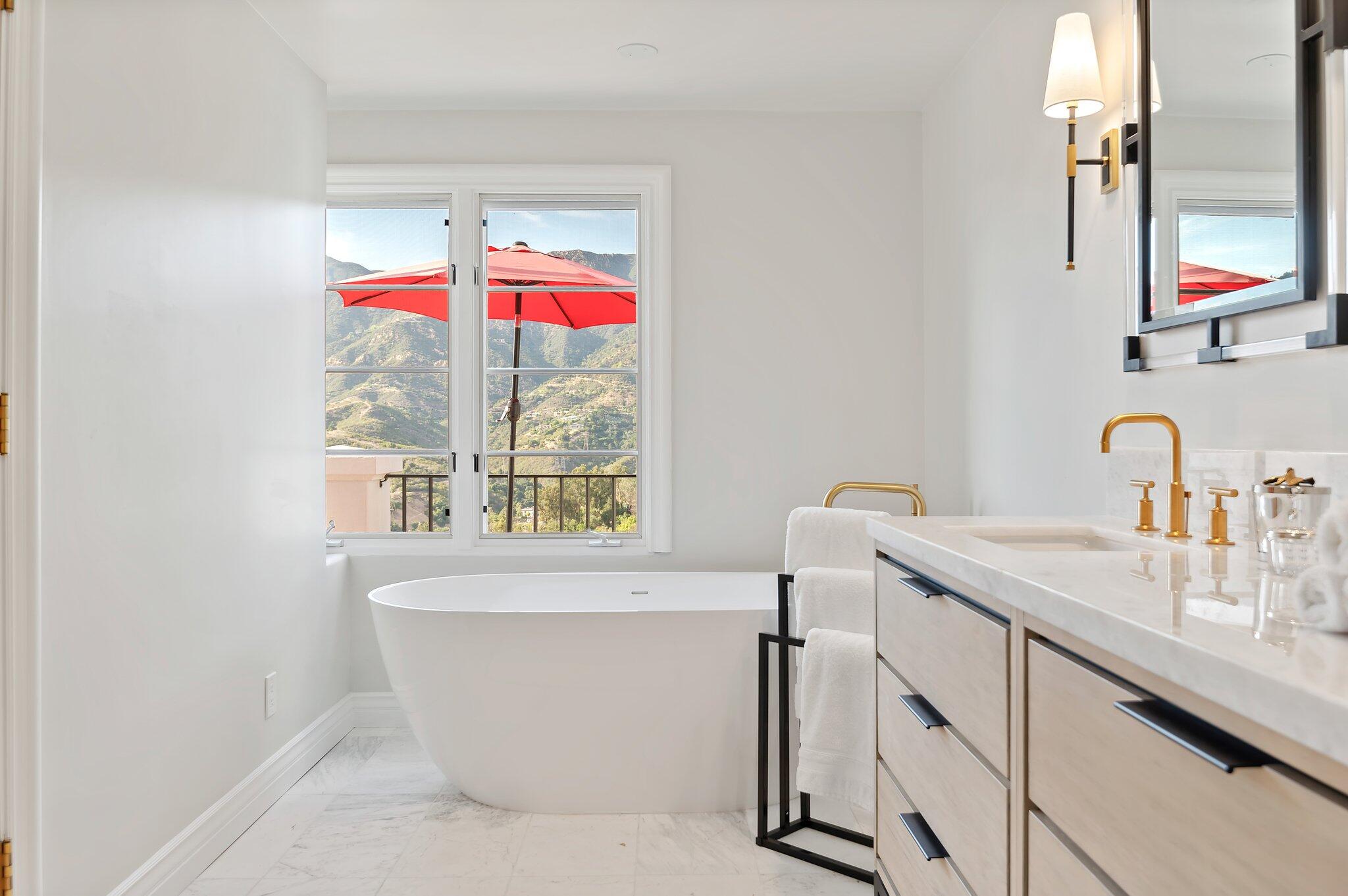 130 Via Alicia Santa Barbara, CA 93108 - Photo 9 of 16 a bathroom with a sink and a mirror