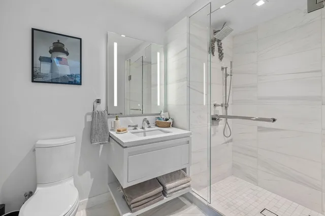 a front view of a building with lake view