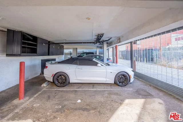 a view of a car garage