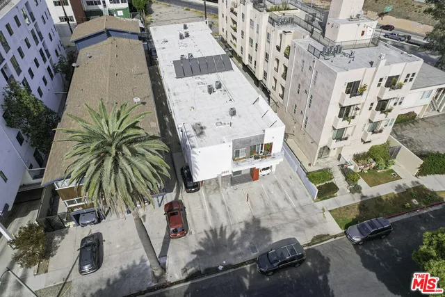 an aerial view of a city