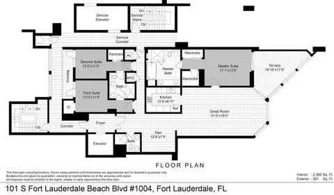 $1,895,000 | 101 South Fort Lauderdale Beach Boulevard, Unit 1004, Fort Lauderdale, FL 33316
