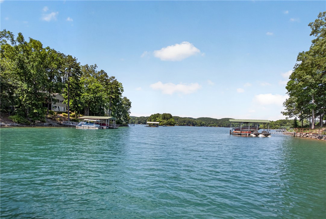 9 Lookout Lane Salem, SC 29676 - Photo 2 of 46 A tranquil lake view property features a private dock and mature trees.
