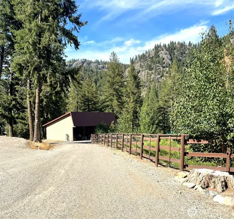 a view of a road with a snow on the road