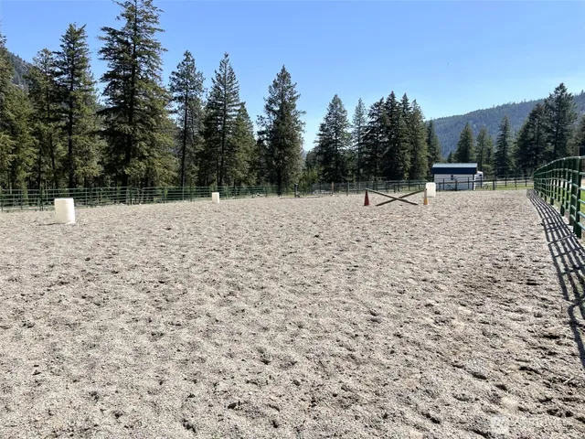 a view of a backyard of the house