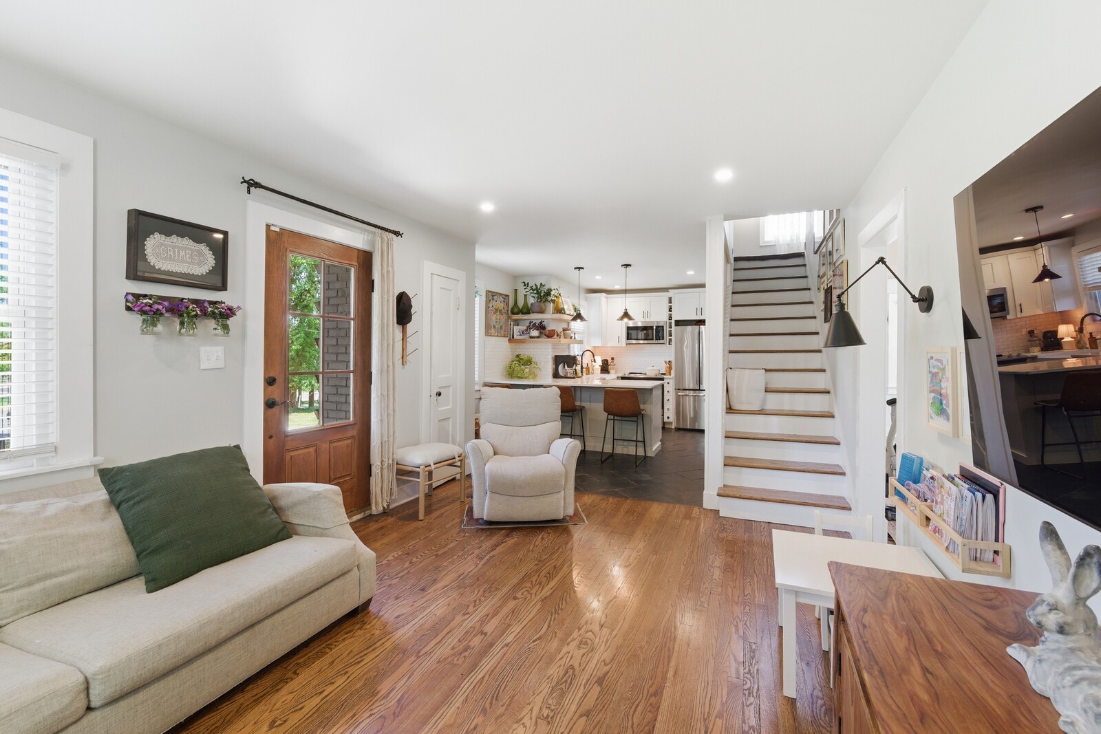 1703 Riverside Drive Nashville, TN 37216 - Photo 5 of 28 a living room with furniture and wooden floor