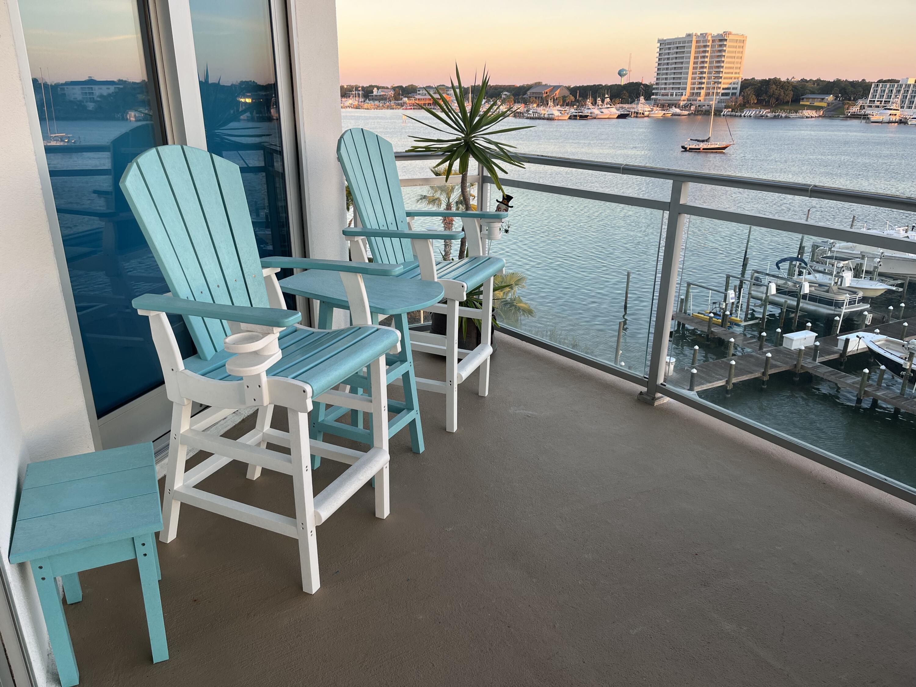 211 Durango Road, Unit 414 Destin, FL 32541 - Photo 10 of 50 a view of a balcony with chairs