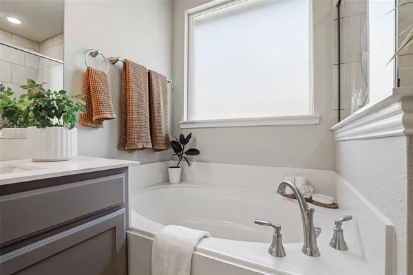 a bathroom with a sink and a bathtub