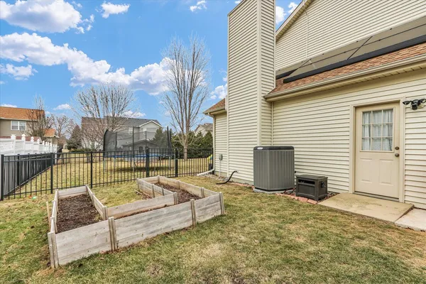 a swimming pool view with a outdoor space