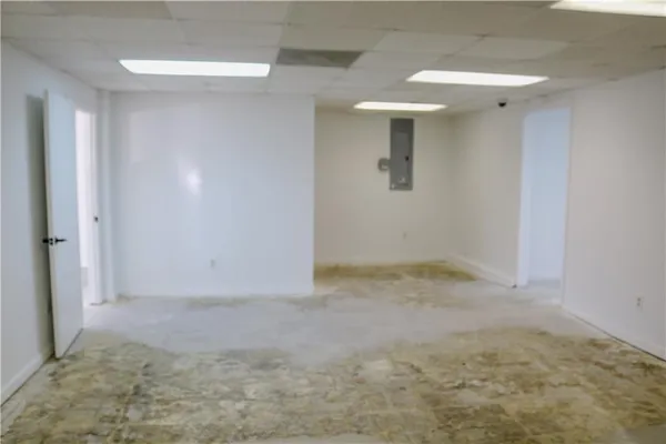 a view of hallway with closet