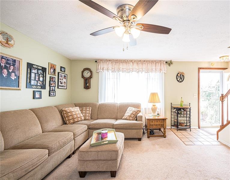 37 Quail Hill Road Pittsburgh, PA 15214 - Photo 3 of 24 LIVING ROOM WITH CEILING FAN