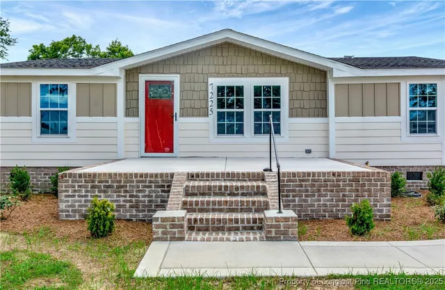 a front view of a house