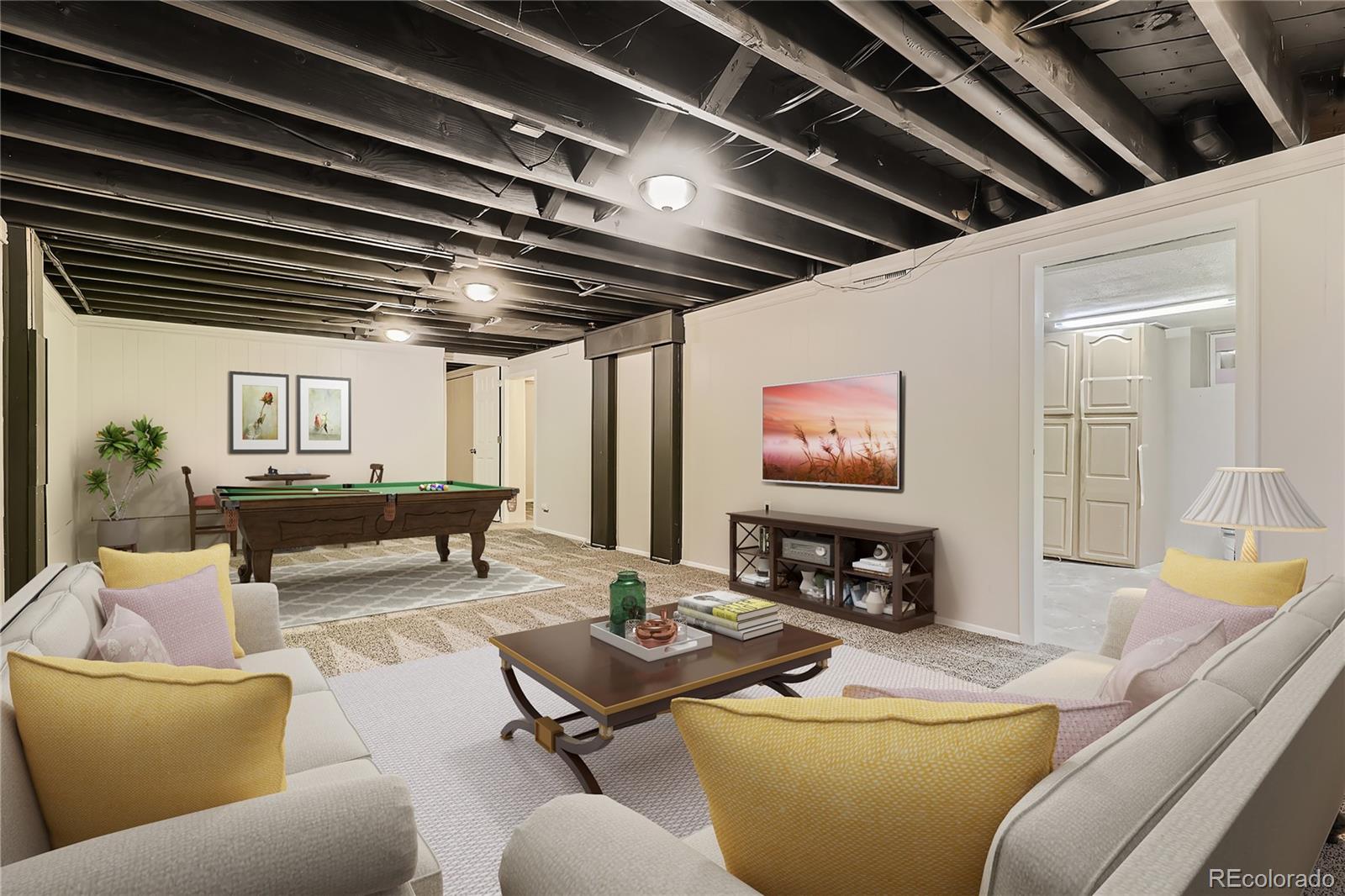 6930 North Locust Street Commerce City, CO 80022 - Photo 11 of 17 a living room with furniture and a flat screen tv