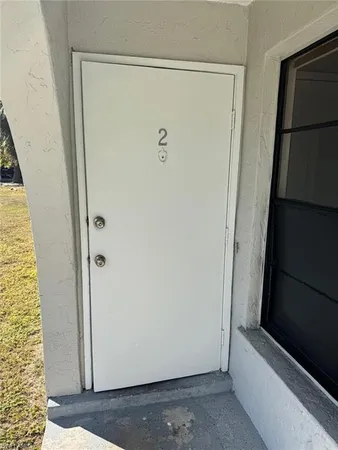 a view of front door