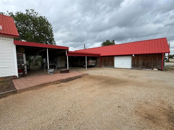 a view of a house with a patio
