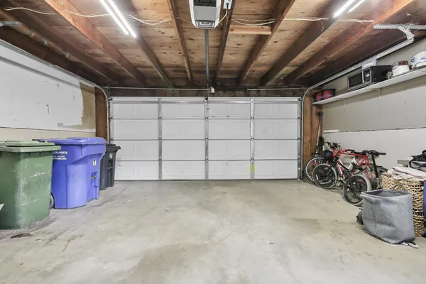 a view of a garage room