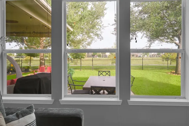 a room with furniture and window